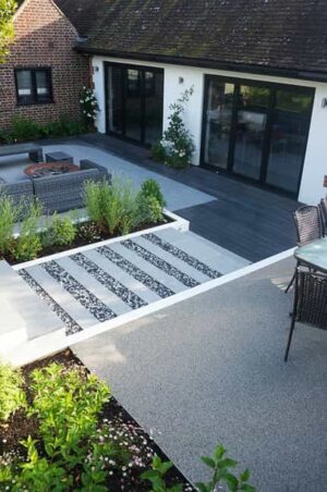 Landscaping Rocks And Concrete Pads Walkway Designs And Patio Ideas