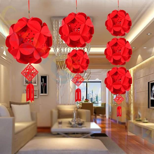 7 Chinese New Year Ornaments For Home Decorations In Shades Of Red