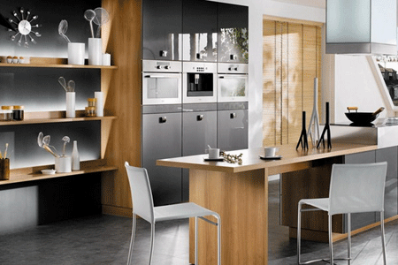 Modern Kitchen Cabinets Black White And Brown Color Schemes
