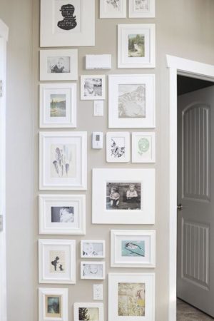 33 White Decorating Ideas, White Picture Frames for Bright Wall Decor