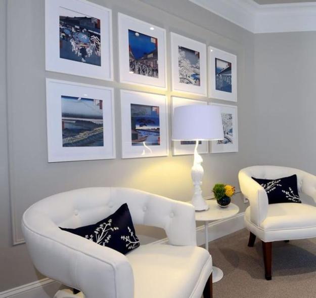 33 White Decorating Ideas, White Picture Frames for Bright Wall Decor