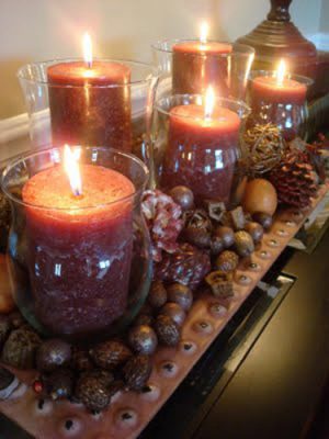 Fall Ideas for Thanksgiving Decorating, Fall Leaves and Candles ...