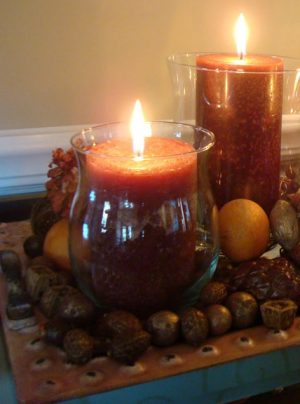 Fall Ideas for Thanksgiving Decorating, Fall Leaves and Candles ...