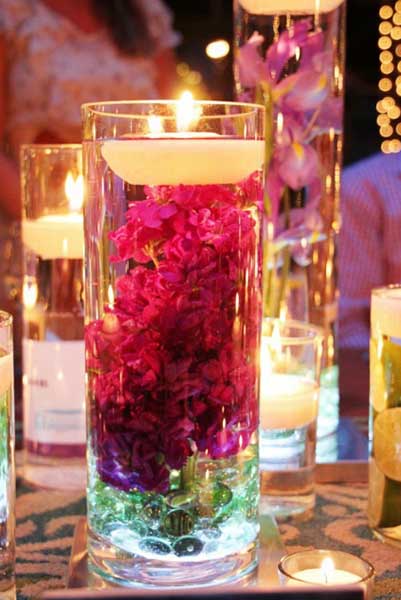 20 Candles Centerpieces, Romantic Table Decorating Ideas for Valentines Day