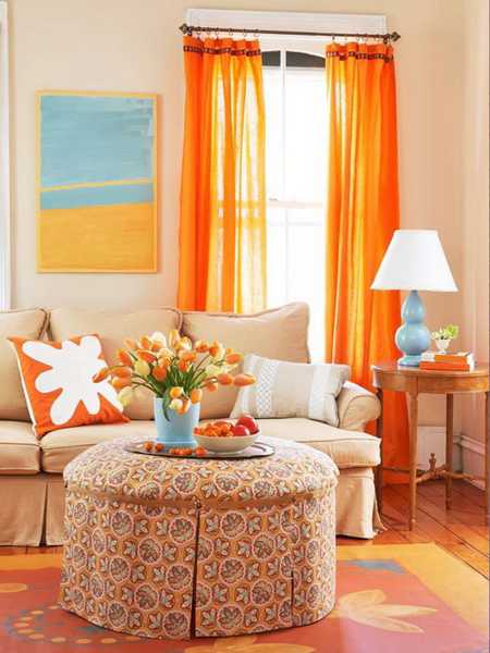 Orange Colors Interior Paint Home Furnishings 15 
