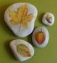 Enhancing Fall Decorating Ideas with Fall Leaves Painted on Rocks