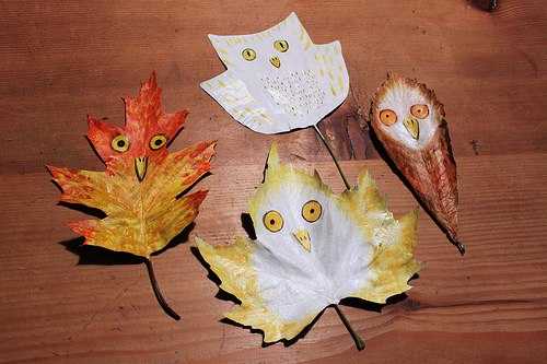 dry leaf art for kids
