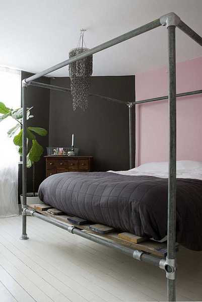 Modern Pipe Bed Frame, DIY Design Idea Adding Industrial Flavor to