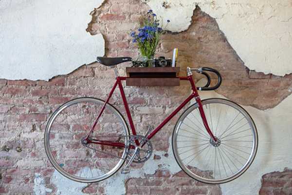 store bike on wall