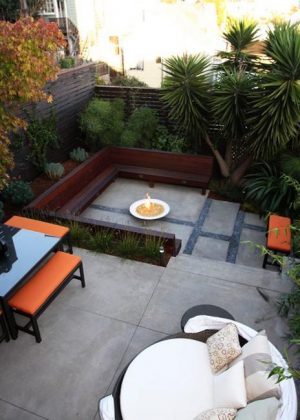 Outdoor Rooms with Sunken and Raised Areas Add Depth to Landscaping Ideas