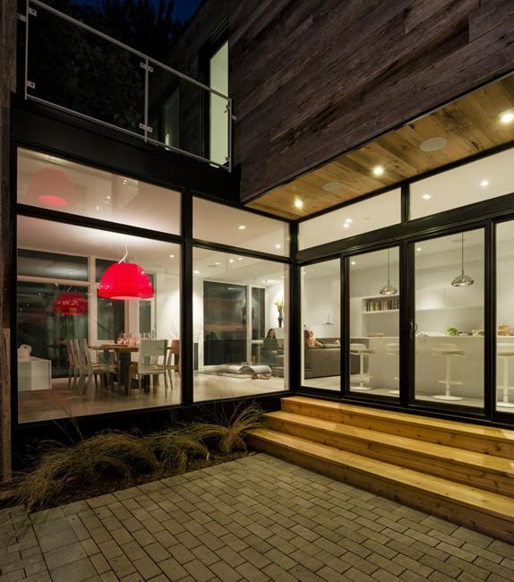 Contemporary House Design in Minimalist Zen Style Harmonized with Red  Accents