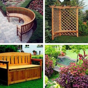 33 Wooden Benches Complimenting Garden Design and Backyard Landscaping