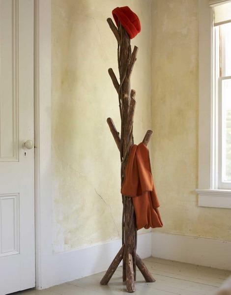 wooden coat tree stand