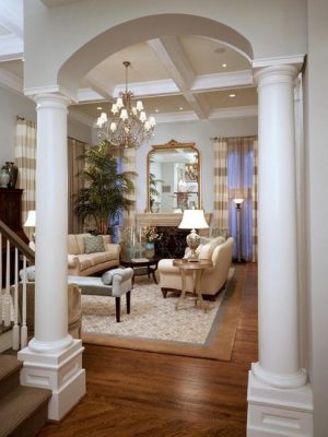 35 Modern Interior Design Ideas Incorporating Columns Into Spacious ...