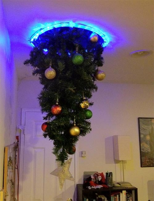 Hanging Upside Down Christmas Trees Reinventing Space Saving