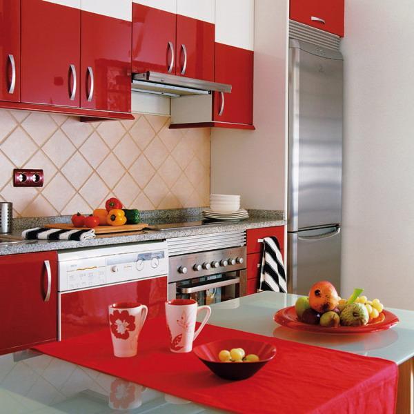 50 Plus 25 Contemporary Kitchen Design Ideas Red Kitchen Cabinets For Small Spaces