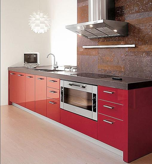 50 Plus 25 Contemporary Kitchen Design Ideas, Red Kitchen Cabinets