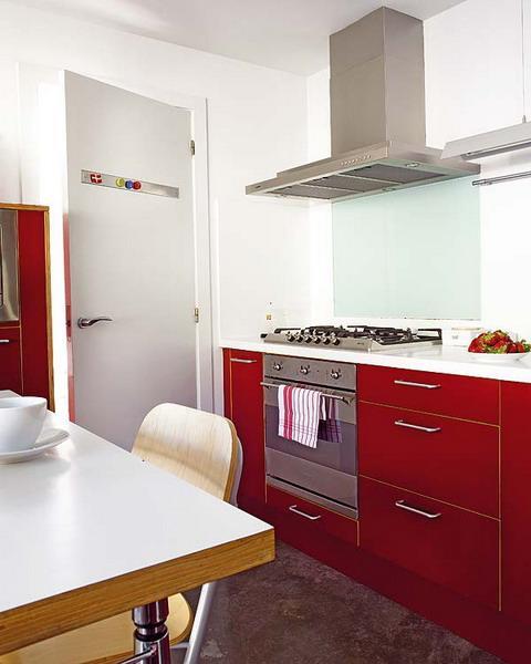 50 Plus 25 Contemporary Kitchen Design Ideas, Red Kitchen Cabinets