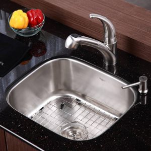 Stainless Steel Kitchen Sinks and Modern Faucets, Functional Kitchen ...