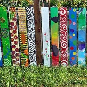 Colorful Painting Ideas for Fences Adding Bright Decorations to Yard ...