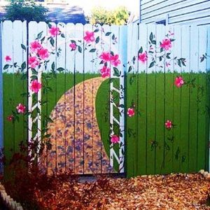 Colorful Painting Ideas for Fences Adding Bright Decorations to Yard ...