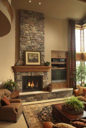 30 Multifunctional and Modern Living Room Designs with TV and Fireplace