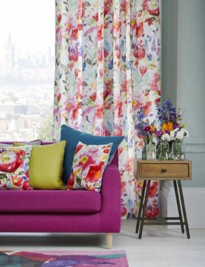 Home Fabrics and Textiles with Watercolor Prints Bringing Art into ...