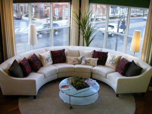 Modern Living Room Furniture Curved Sofas 5 