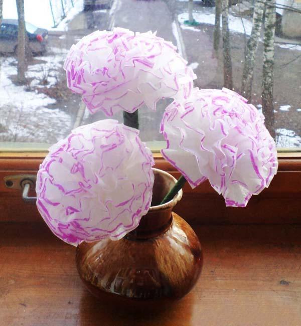 Recycling Plastic Straws and Making Paper Flowers, Simple Paper ...