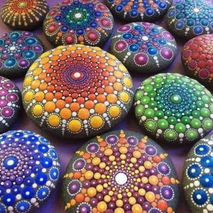 Intricate Art of Mandala Stones, Colorful Rockpainting Ideas