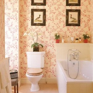 Modern Bathroom Design and Decorating with Wallpaper