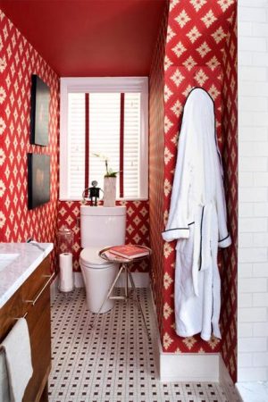 Modern Bathroom Design and Decorating with Wallpaper