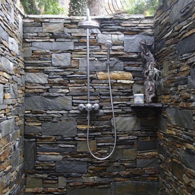 natural stone tile shower