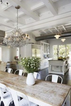 Modern Dining Room Design and Decorating in Vintage Style with Rustic Touch
