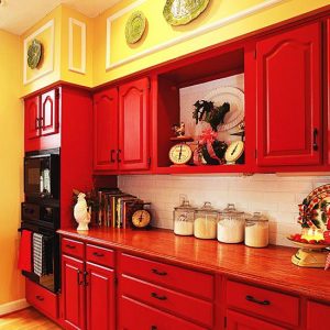 Modern Kitchen Colors Red Color Combinations 23 300x300 