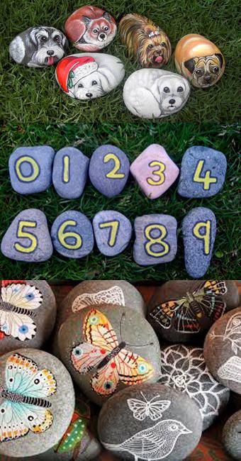 Painted Rocks for Artistic Yard and Garden Designs, 40 Cute Rockpainting  Ideas