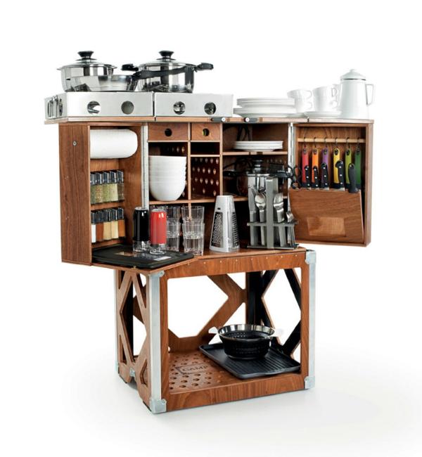Smart Compact Mobile Kitchen Design for Camping or Outdoor 