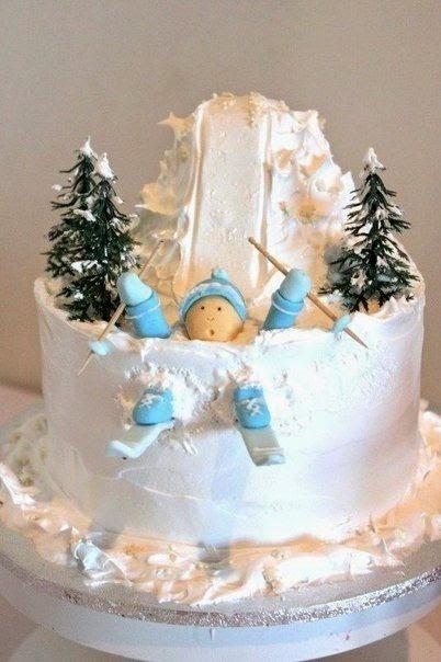Festive Christmas Cake Decoration with Holiday Trees, the Art of ...