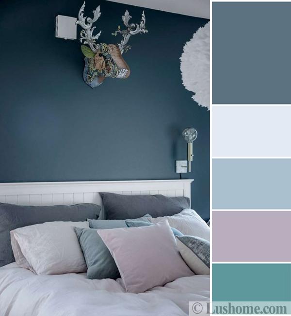 Bluish Gray And White Decorating Ideas Soften And Styled By Purple And Green Pastels