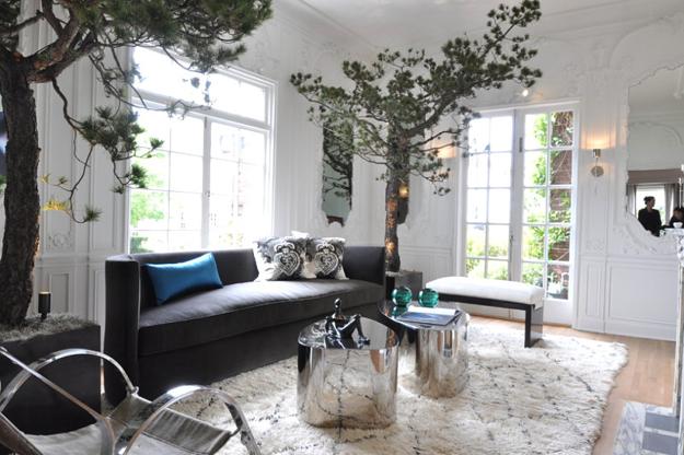 interior design living room tree branch