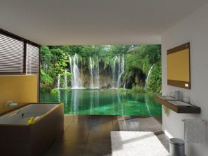 Modern Wallpaper Designs, Waterproof Ideas for Bathroom Wall Decoration