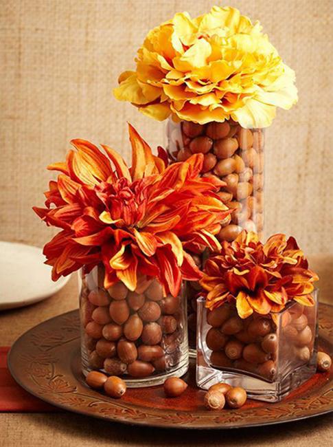 Acorn Centerpieces and Eco Accents, Fall Crafts and Thanksgiving ...