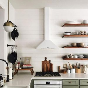 Beautiful Wooden Shelves in Modern Kitchens, Simplified Kitchen Storage ...