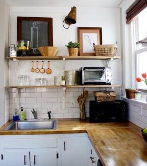 Beautiful Wooden Shelves in Modern Kitchens, Simplified Kitchen Storage ...
