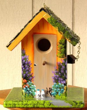 Colorful Painting Ideas for Handmade Birdhouses, Fun Yard Decorations ...