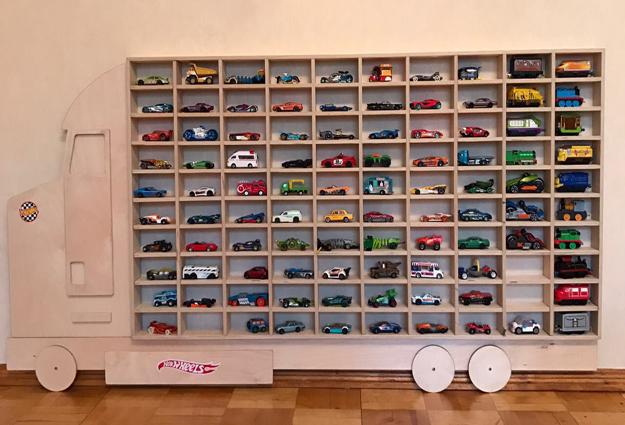 Wall Decorating with Toy Cars, Kids Storage and ...