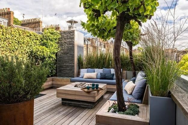 Small spaces tin dismiss hold off elegant as well as offering comfortable places to taste outdoors 35 Creative as well as Modern Ideas for Small Outdoor Spaces, Beautiful Backyard Ideas