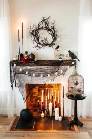 50 Distinct Halloween ideas for Festive Fireplace Decorating