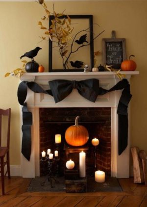 50 Distinct Halloween Ideas For Festive Fireplace Decorating