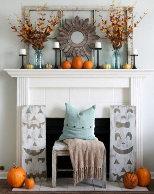 50 Distinct Halloween ideas for Festive Fireplace Decorating